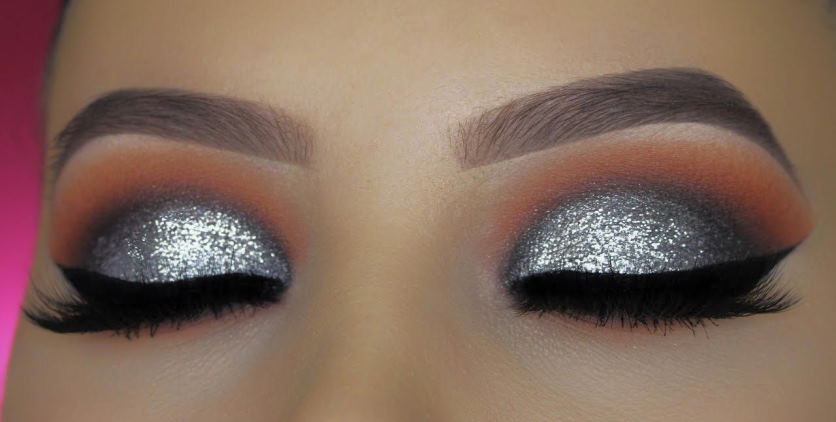 glittery eye makeup